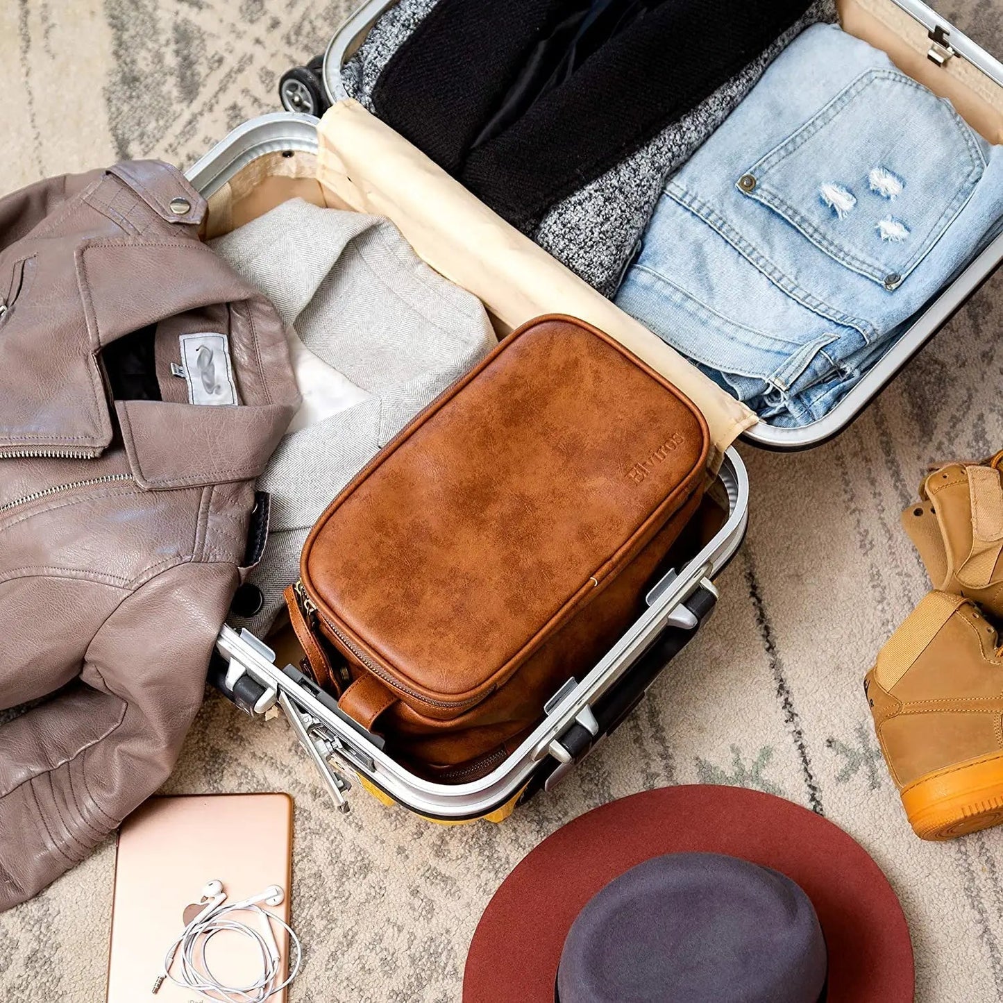 Trousse de toilette Executive en cuir