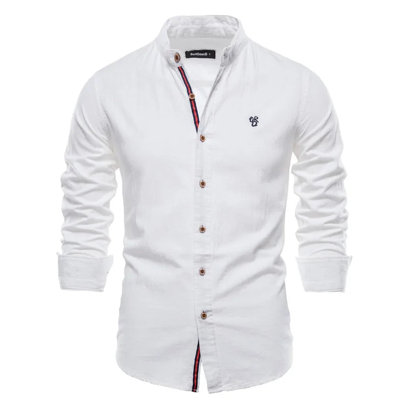 Chemise de bureau slim fit - Col mandarin